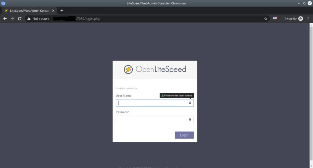 login-openlitespeed